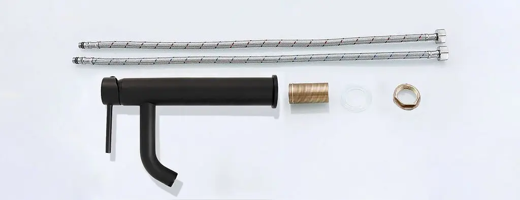 Змішувач для умивальника Rea Lungo black чорний високий REA-B4103, Чорний - фото 6