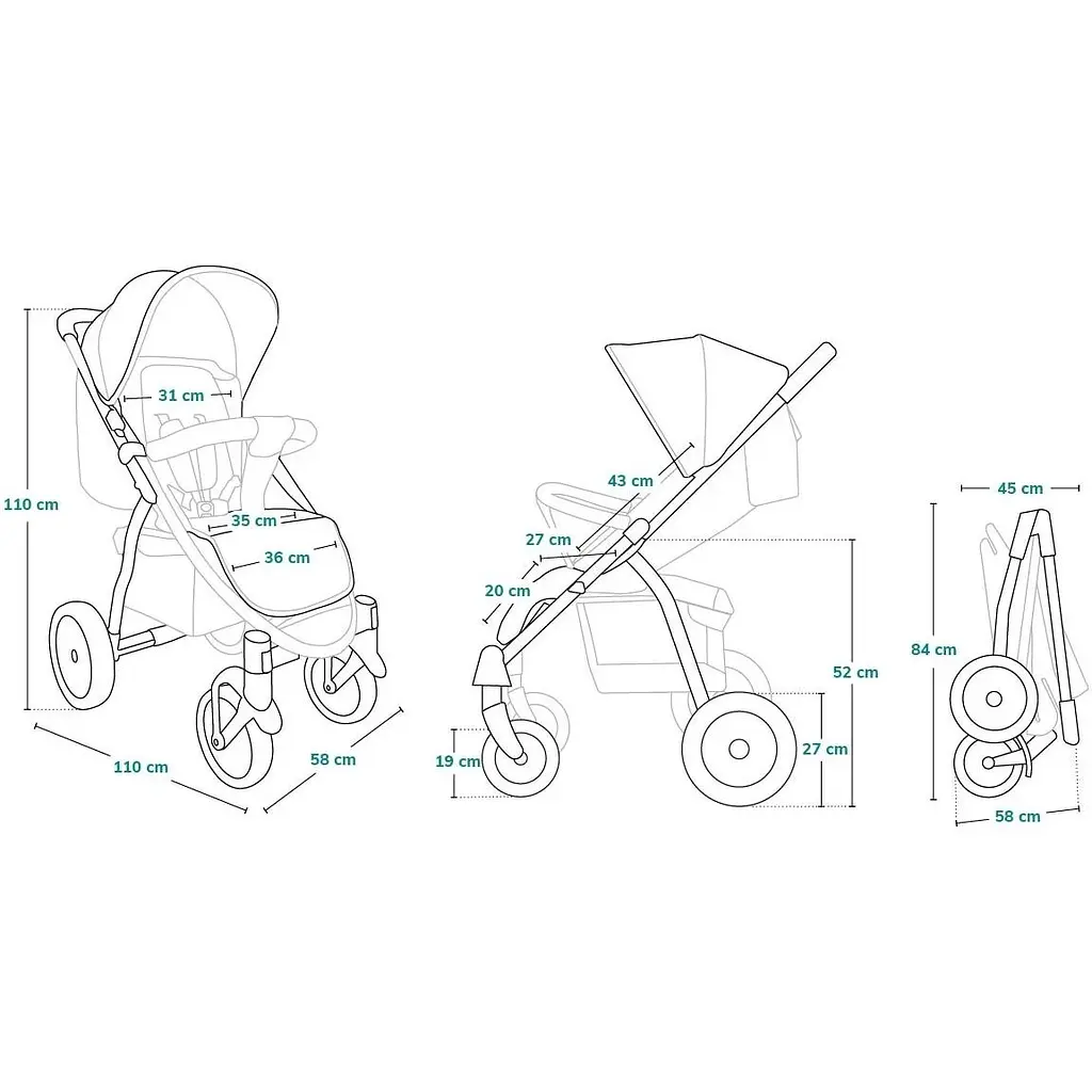 Прогулянкова коляска Lionelo Annet Plus Blue Denim, синя (LO-ANNET PLUS BLUE DENIM) - фото 9