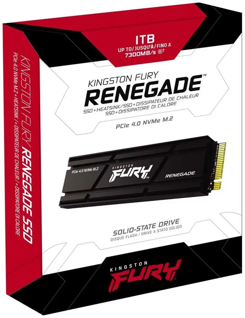 SSD накопичувач Kingston M.2 1TB PCIe 4.0 Fury Renegade + радіатор - фото 3