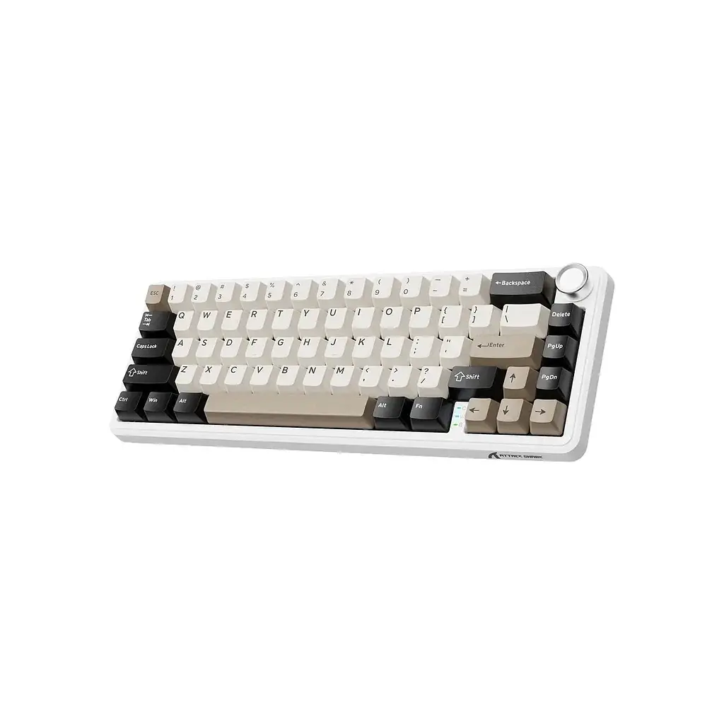 Клавіатура Attack Shark X66 RGB Wireless/Bluetooth/USB UA White Cheese (X66CW_AS) - фото 2