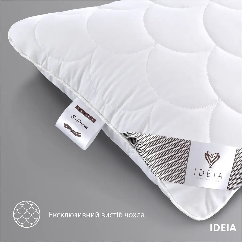 Подушка для сна Ideia S-Form 130х40 см белый (8-13255) - фото 6