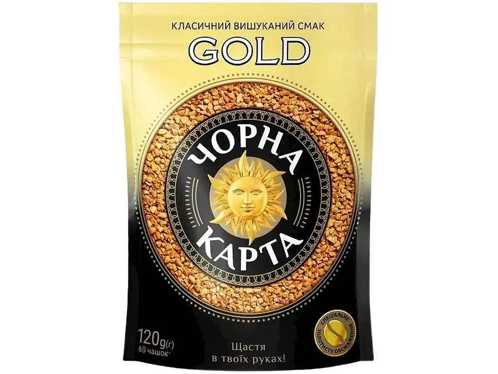 Кава розчинна Чорна карта 120г Gold пакет