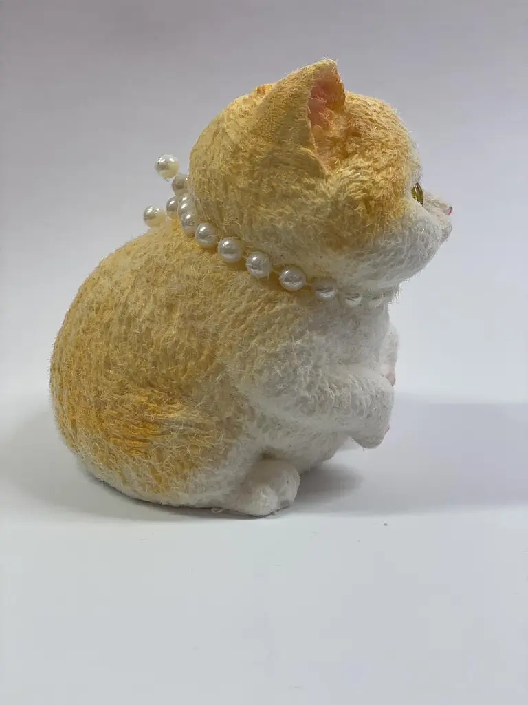 Антистресс сквиш A-Toys котик большой 20 см оранжевый белый тянучка - фото 3