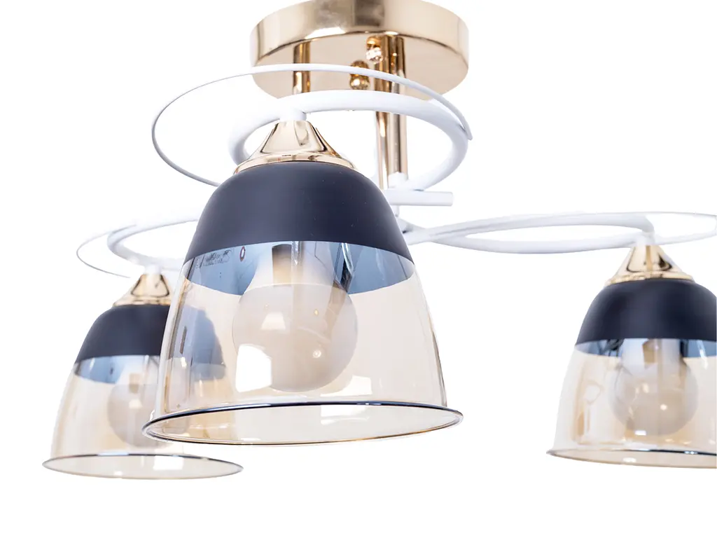 Люстра потолочная Brille LK-727S/3 E27 WH+FG - фото 3