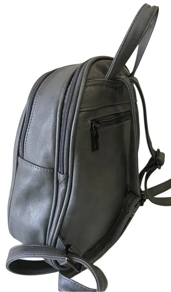 Жіноча сумка-рюкзак міський зіско-шкіри повсякденний Pretty Woman 3002-1 темно-сірий - фото 2