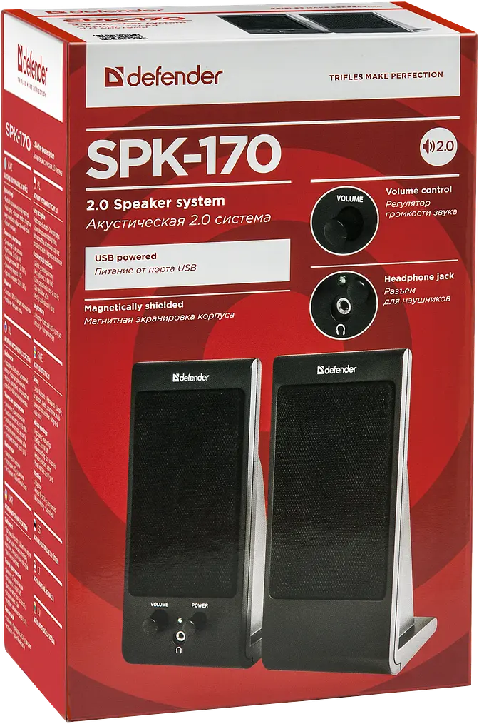 Акустика Defender 2.0 SPK-165/SPK-170 4W USB чорний (65165) (5780611) - фото 2