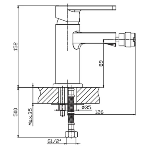 Змішувач для біде Haiba GUDINI 002 (HB0146) - фото 2