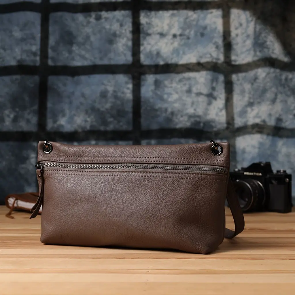 Зручна сумка жіноча на плече з натуральної шкіри Vintage 23006 коричнева - фото 9