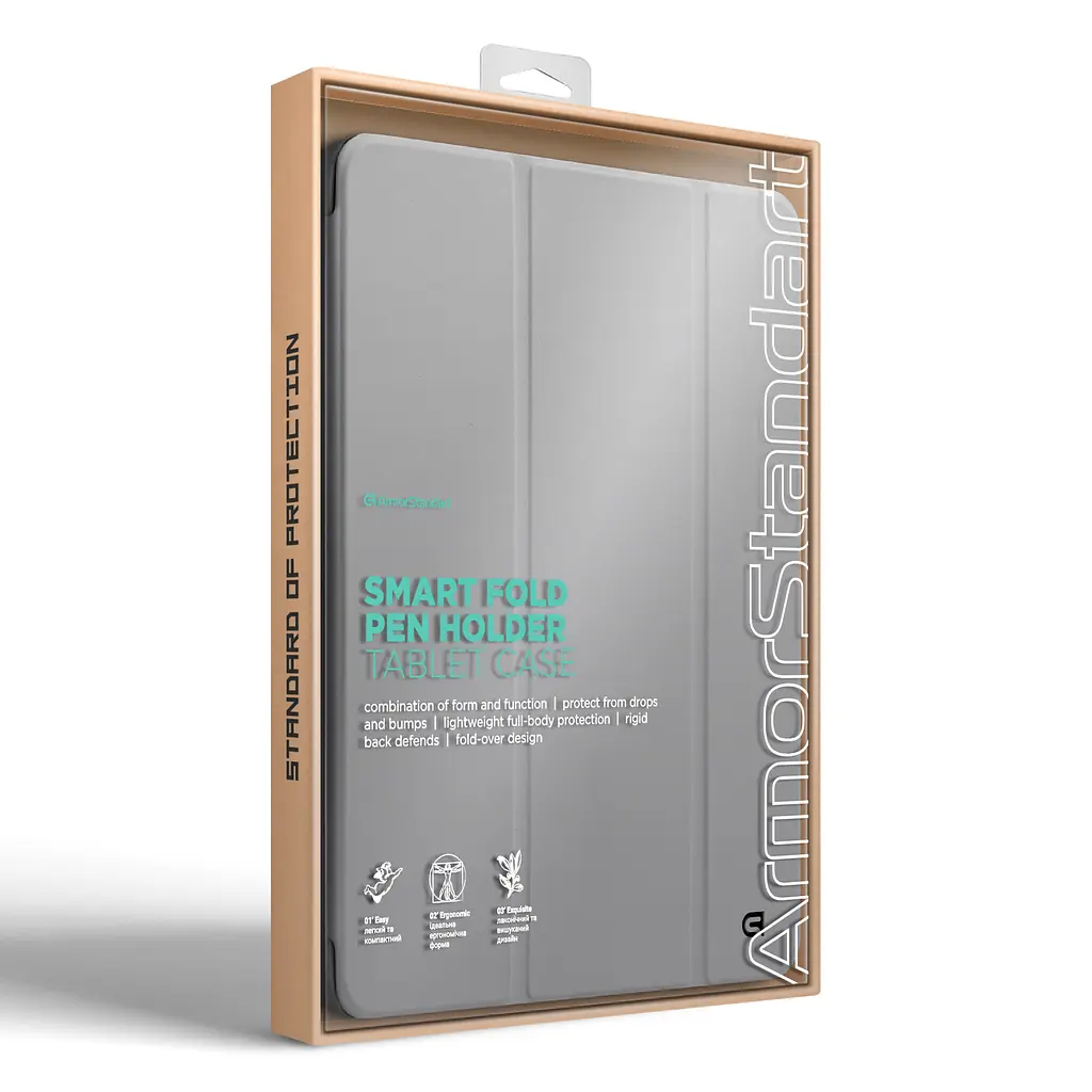 Чехол ArmorStandart Smart Fold Pen для Apple iPad Pro 11 (2024) Light Grey (ARM78132) - фото 8