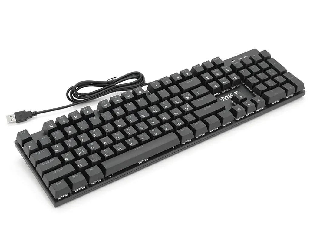 Клавіатура механічна ігрова з підсвіткою iMICE Model GK-600 USB Wired Type-C, Eng/Укр/Рус, Black - фото 5