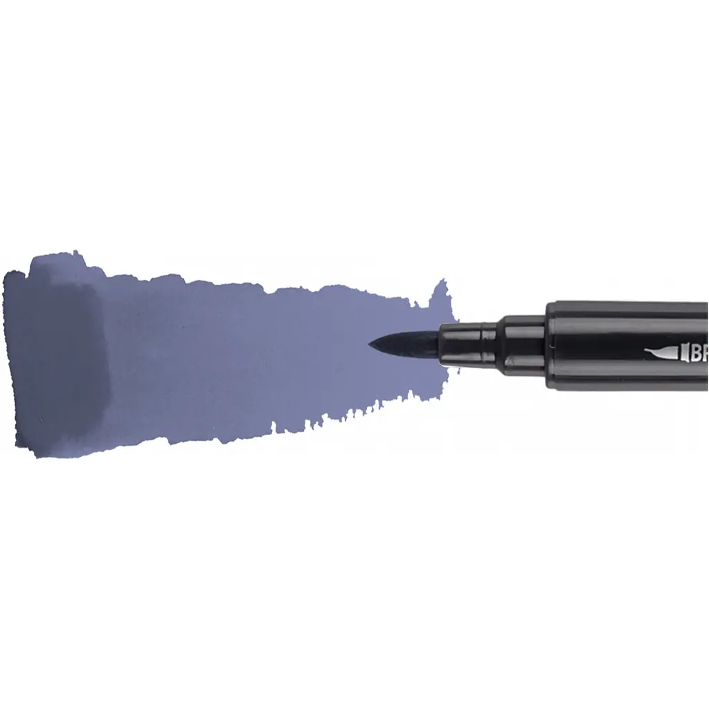 Маркер акварельний Santi Brush Marker SWB-19 темно-синій двосторонній 6 шт. (391075) - фото 2