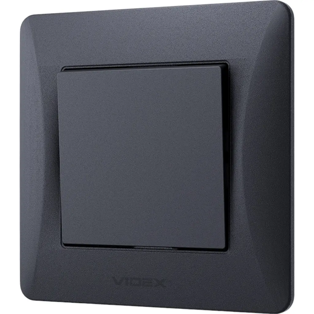 Вимикач одноклавішний Videx Binera чорний графіт 1 шт. - фото 2