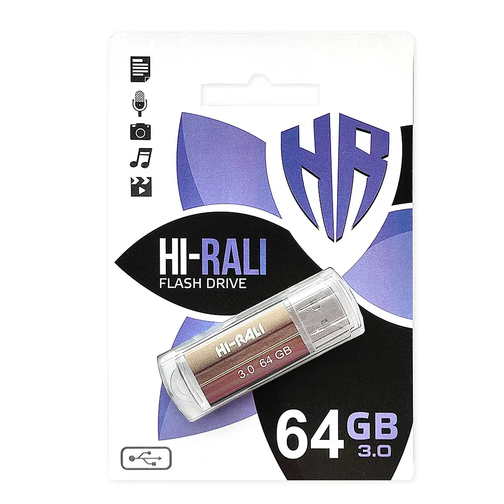 Флеш-накопичувач USB3.0 64GB Hi-Rali Corsair Series Bronze (HI-64GB3CORBR) - фото 2