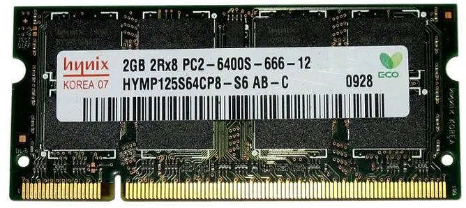Модуль пам'яті Hynix SO-DIMM DDR2 2GB 800MHz (HYMP125S64CP8-S6) - фото 2