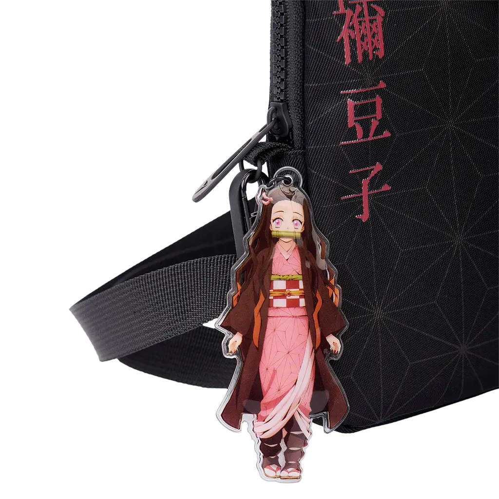 Сумка через плече YES CB-1 Demon Slayer Nezuko 17,5х10х2,5 см Чорний (550062) - фото 3