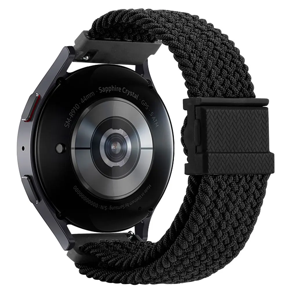 Нейлоновий ремінець Universal 22 mm Elastic Adjustment Samsung/Amazfit/Huawei Black - фото 2