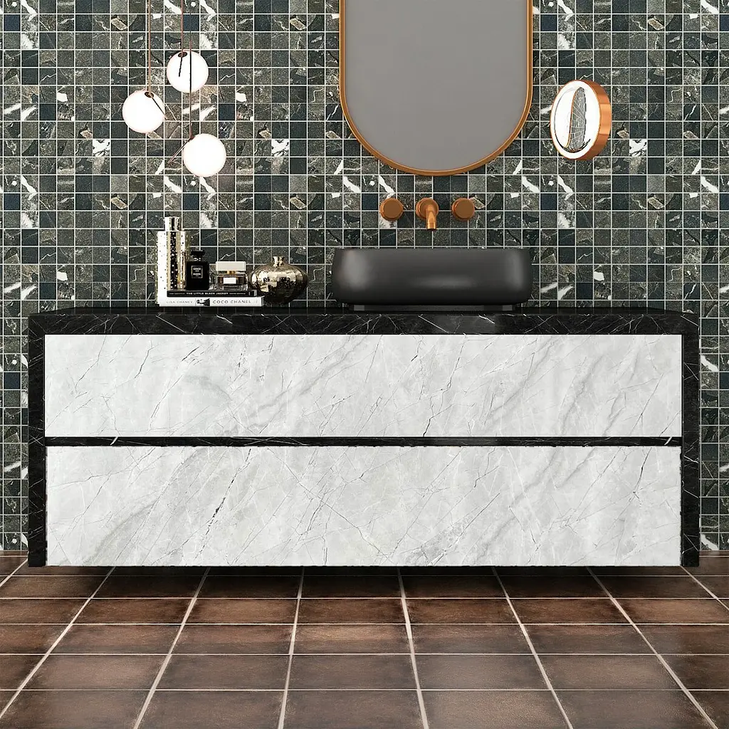 Самоклеюча плівка Sticker Wall SW-00001274 Платиновий мармур 0,45х10мх0,07мм - фото 5