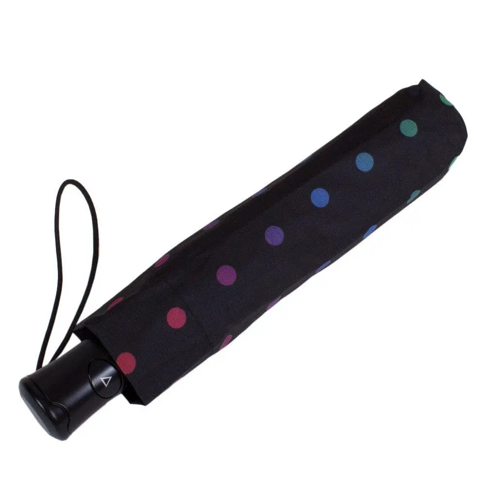 Женский складной зонтик полуавтомат Happy Rain черный - фото 4