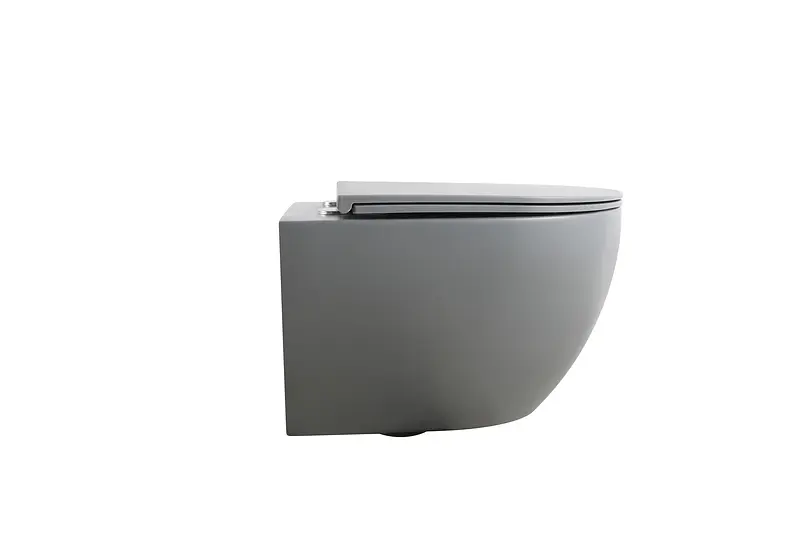 Унитаз подвесной Mixxus Premium Ellipse-0308-T3 gray 490x360x360 мм система смыва Tornado 3.0 MP6654, Графит - фото 2