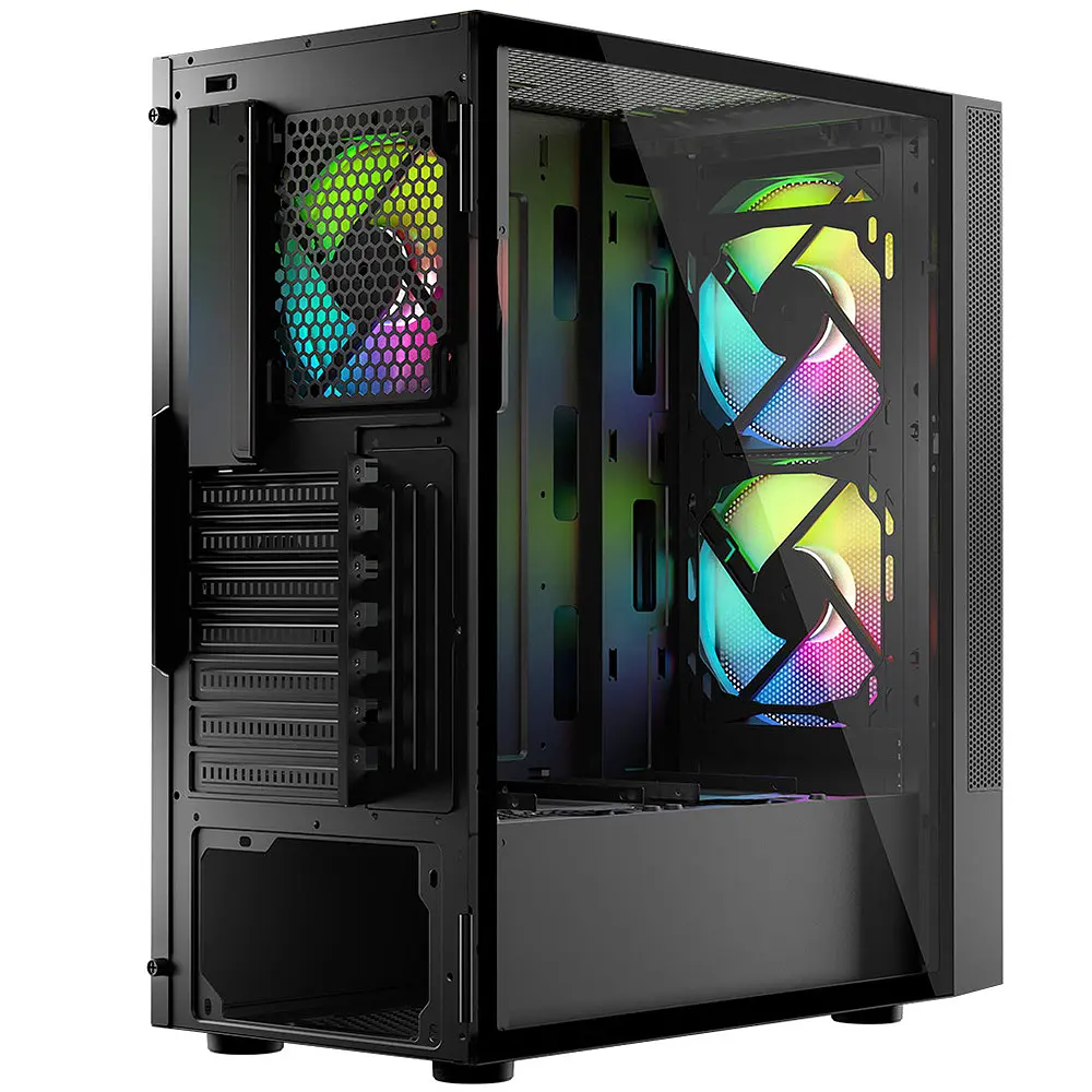 Корпус LogicConcept ARYA MESH+GLASS ARGB fans 2x140mm+1x120mm ЧОРНИЙ без Блок живлення ATX - фото 4