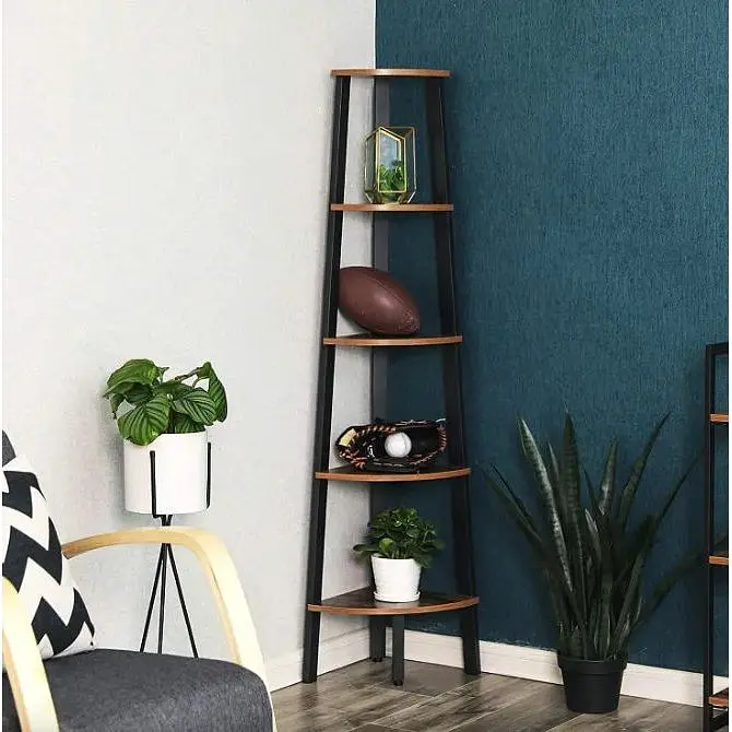 Этажерка Leobert Wooden угловая в стиле Loft  - фото 4