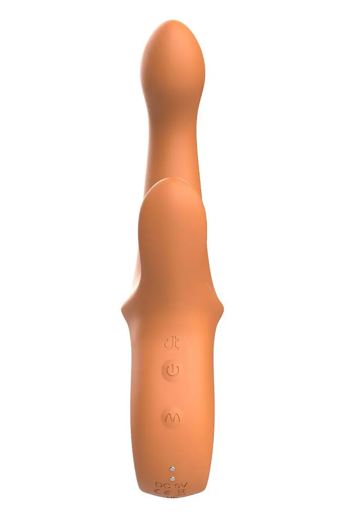 Вібратор-кролик Glam G-Spot Duo Vibrator 22.7 см (оранжевий) - фото 9