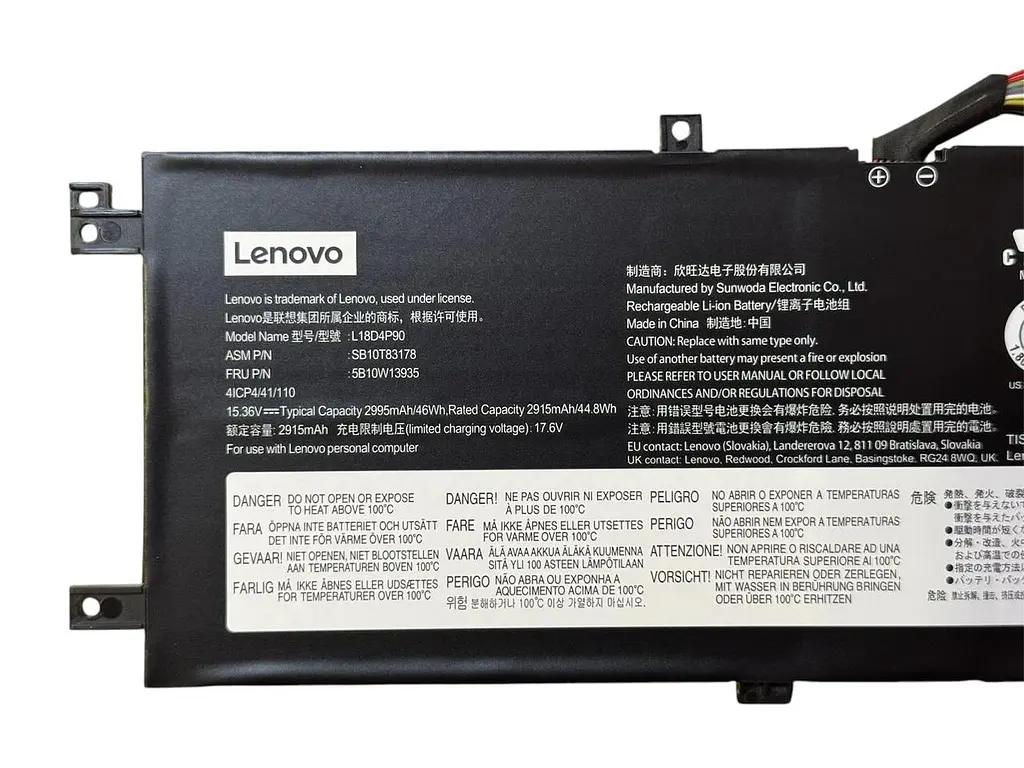 Акумулятор для ноутбука Lenovo ThinkPad L13, L13 Gen 2, L13 Yoga L18D4P90 L18M4P90 L18C4P90 - фото 2