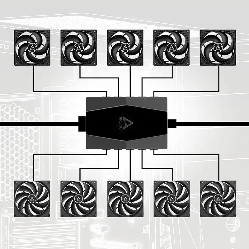 Хаб для вентиляторів Arctic Case Fan Hub 10 Port with SATA Power (ACFAN00175A) - фото 7