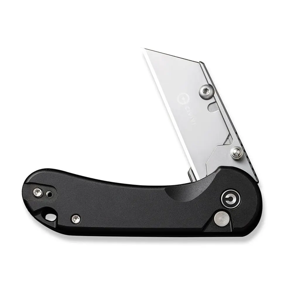 Ніж трапеція складаний кишеньковий Civivi Elementum Utility, (5.8 см) 6Cr13/Aluminum чорний - фото 5