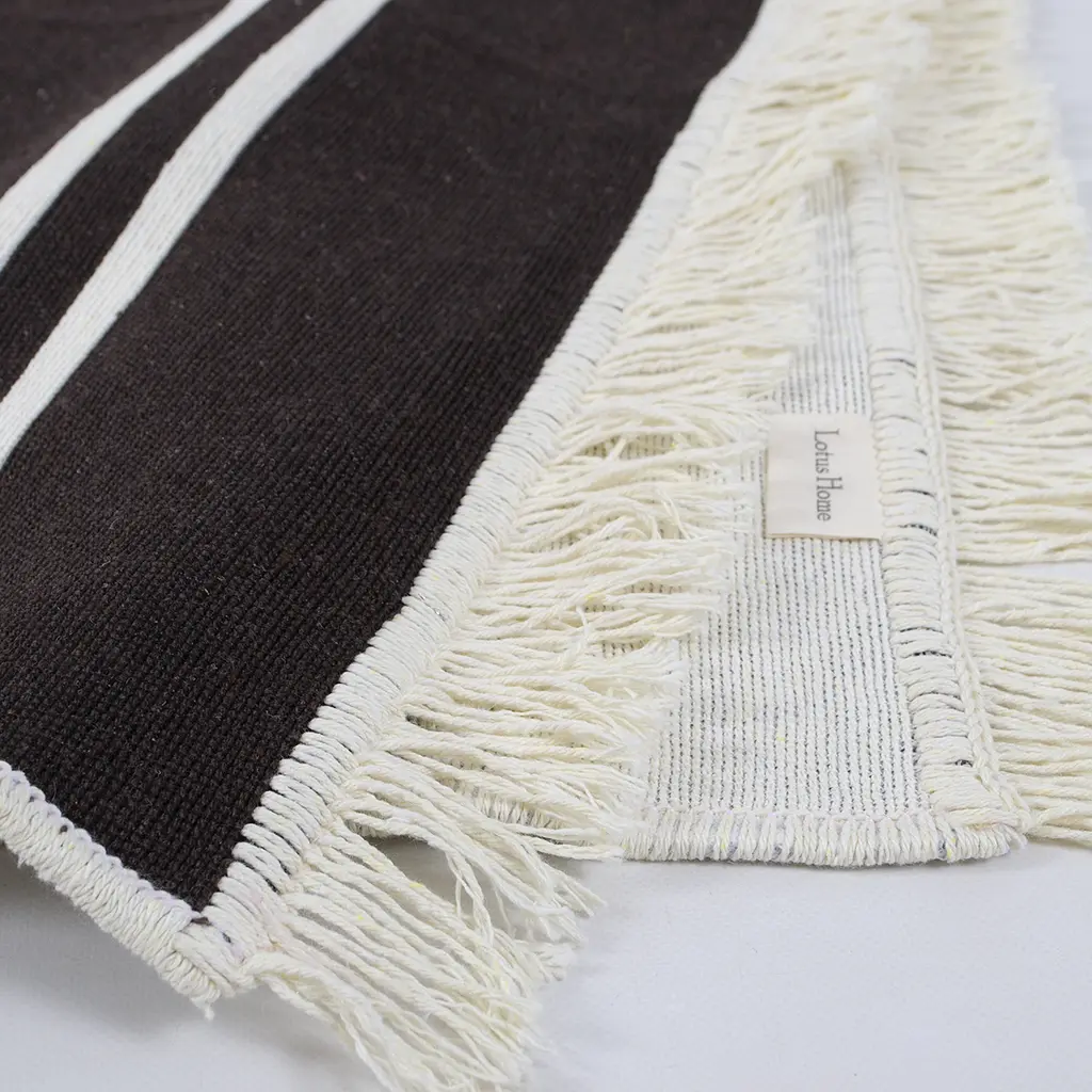 Ковер Lotus Home - Infinity Stripe коричневый двусторонний 80x150 - фото 6