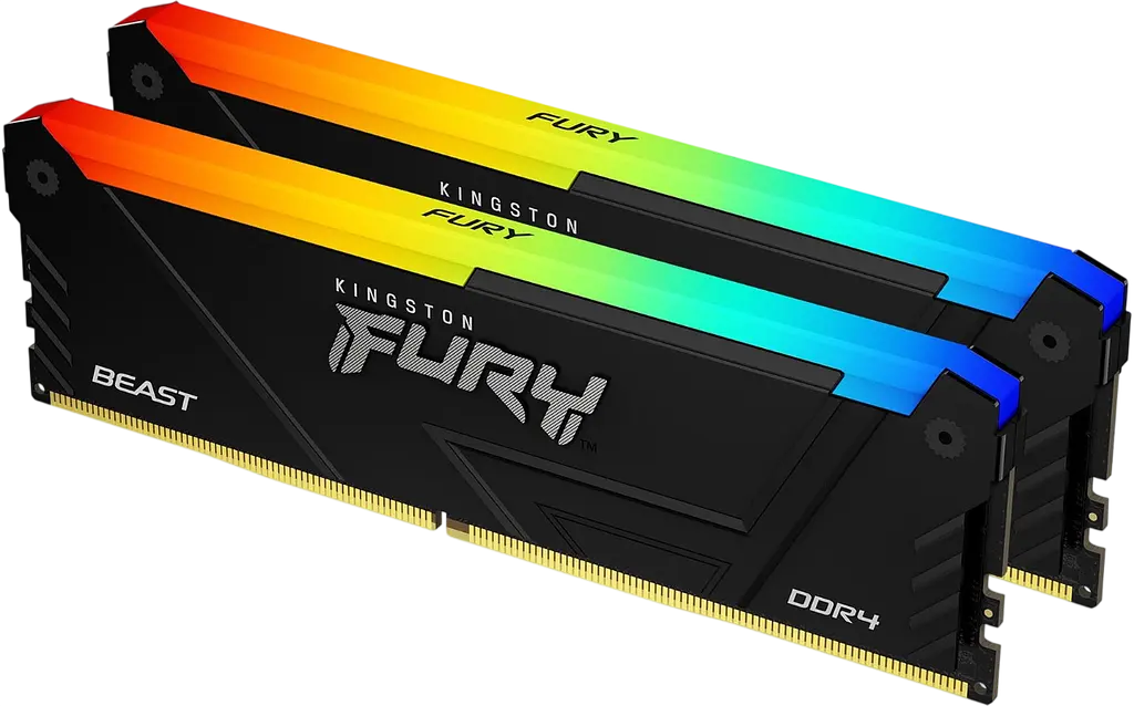 Оперативна пам'ять Kingston Fury 16GB (2x8GB) DDR4 3200MHz Beast RGB (KF432C16BB2AK2/16WP) - фото 2