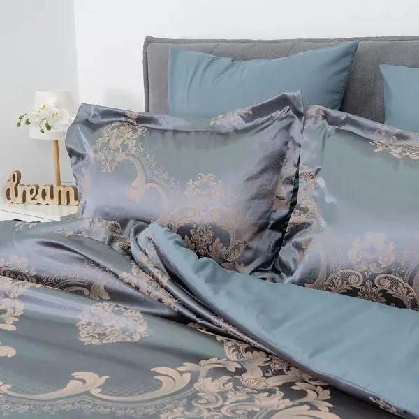 Постільна білизна сімейна Tiare Сатин Жакард 2606-S 210х143х2 см см - фото 4