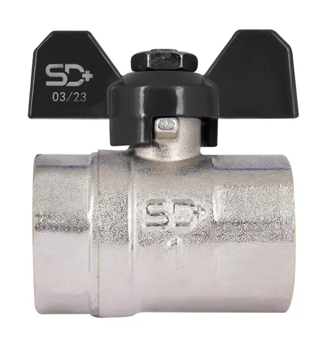 Кран кульовий Thermo Alliance Base 1" ВВ прямий, PN40, метелик SD602W25 - фото 3