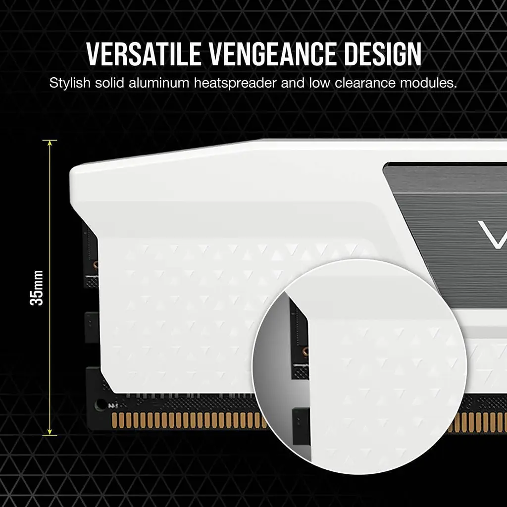 Модуль пам'яті Corsair DDR5 32GB (2x16) Vengeance 6000Mhz XMP/EXPO White (CMK32GX5M2E6000Z36W) - фото 4