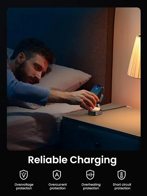 Беспроводная зарядная подставка стенд Ugreen W526 MagSafe Qi 20 Вт (UGR-35278) - фото 4
