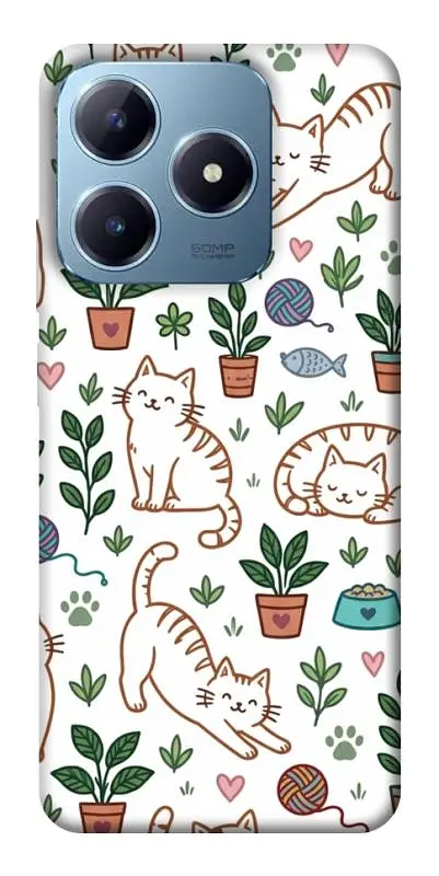 TPU чохол Demsky Cats pattern для Realme C63 4G