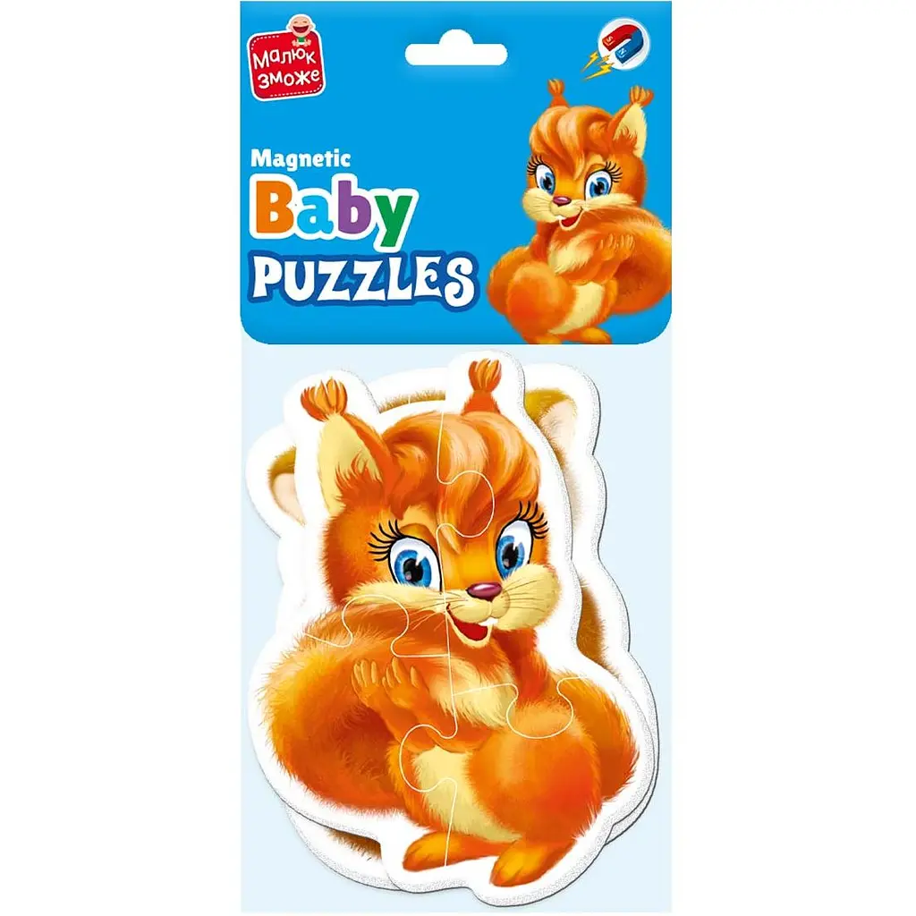 Бебі пазли на магніті Vladi Toys Малюк зможе Пухнастики 8 елементів (VT3208-18) - фото 2