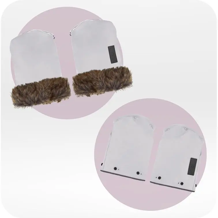 Рукавиці для коляски MoMi Muffins gray сірі - фото 4