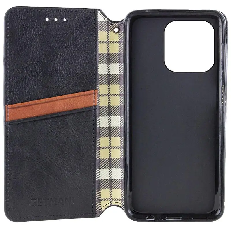 Шкіряний чохол-книжка GETMAN Cubic (PU) для Apple iPhone 13 Pro (6.1) Чорний - фото 3