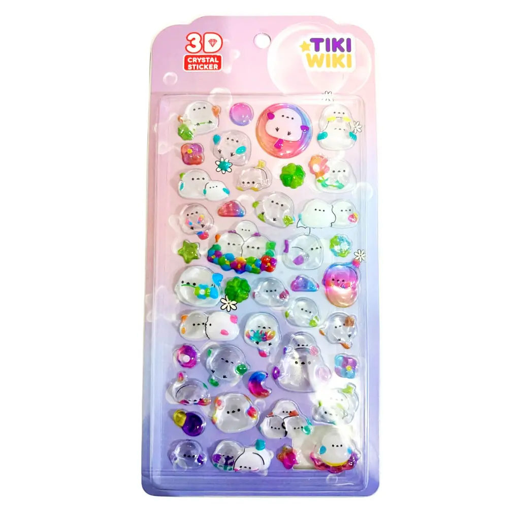 Стікер-наклейка Tiki Wiki Набір 3D-наліпок серії Crystal – Тікі чарівність (25ESE009-02)
