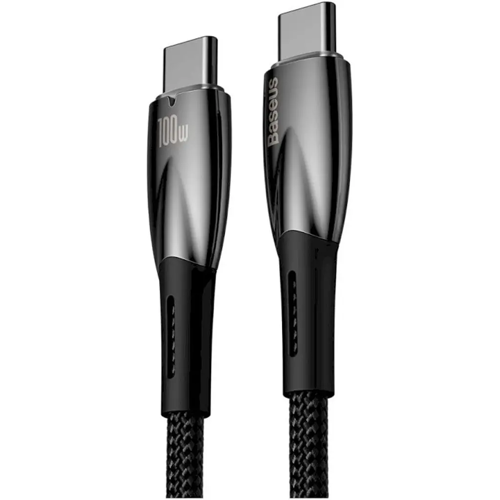 Кабель Baseus Glimmer Series USB-C to USB-C 100W 2m Black (CADH000801) [128053] - фото 2
