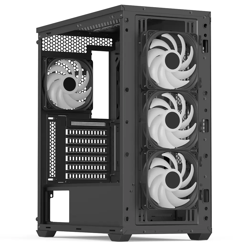 Корпус AeroCool D501A-G-BK-v2 (ACCM-DS01043.11) Black без БЖ - фото 2