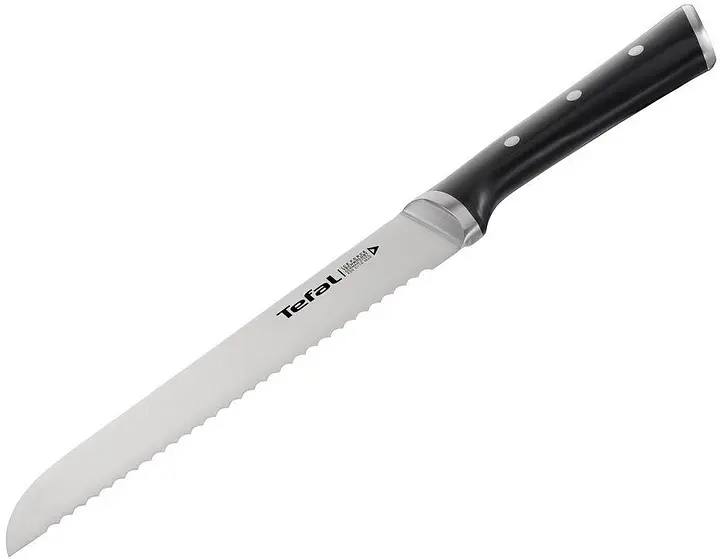Tefal Ніж для хліба Ice Force, 20см, нержавіюча сталь, пластик, чорний - фото 2