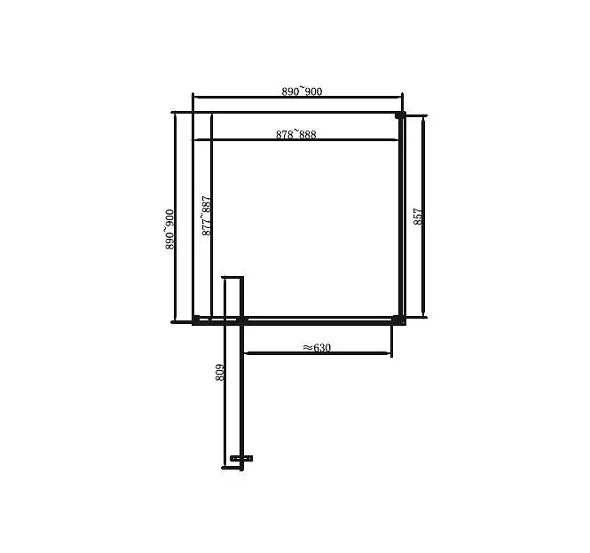Душова кабіна Dusel DL198BP+DL196BP Black Matt Paint 900x900x1900, Чорний матовий, Універсальна, прозрачний, Чорний матовий, 90x90 - фото 2