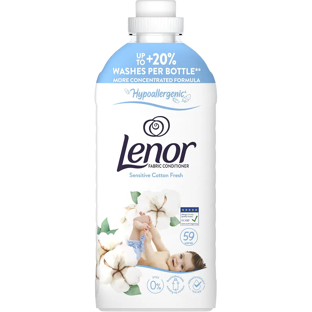Кондиціонер для білизни Lenor Свіжість бавовни 59 циклів прання 1.239 л - фото 2
