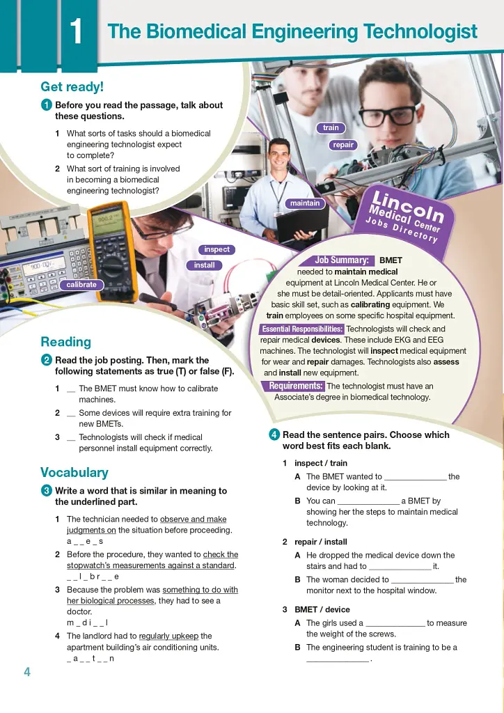Career Paths. Medical Equipment Repair. Student's Book (with Digibooks App) - фото 5