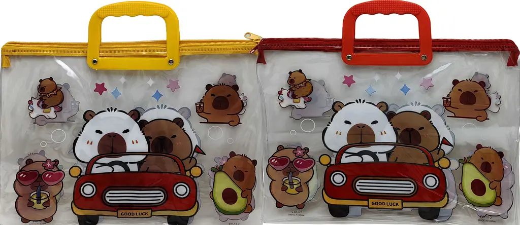 Папка-портфель ПВХ прозора Капібара, 28x39 см, 30 мкм, 33-CB (В асортименті) - фото 2