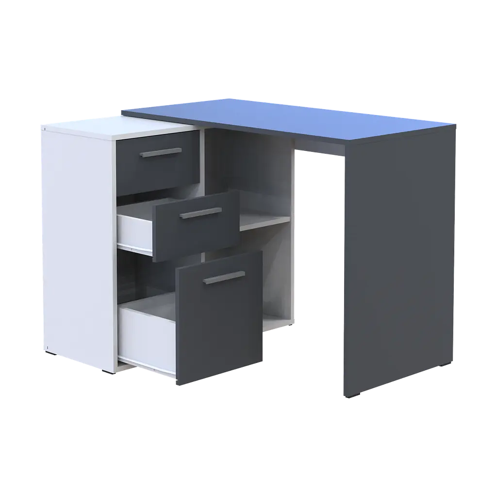 Офісний стіл Doros T8 Білий/Графіт 100х83х75 (41516125) - фото 7