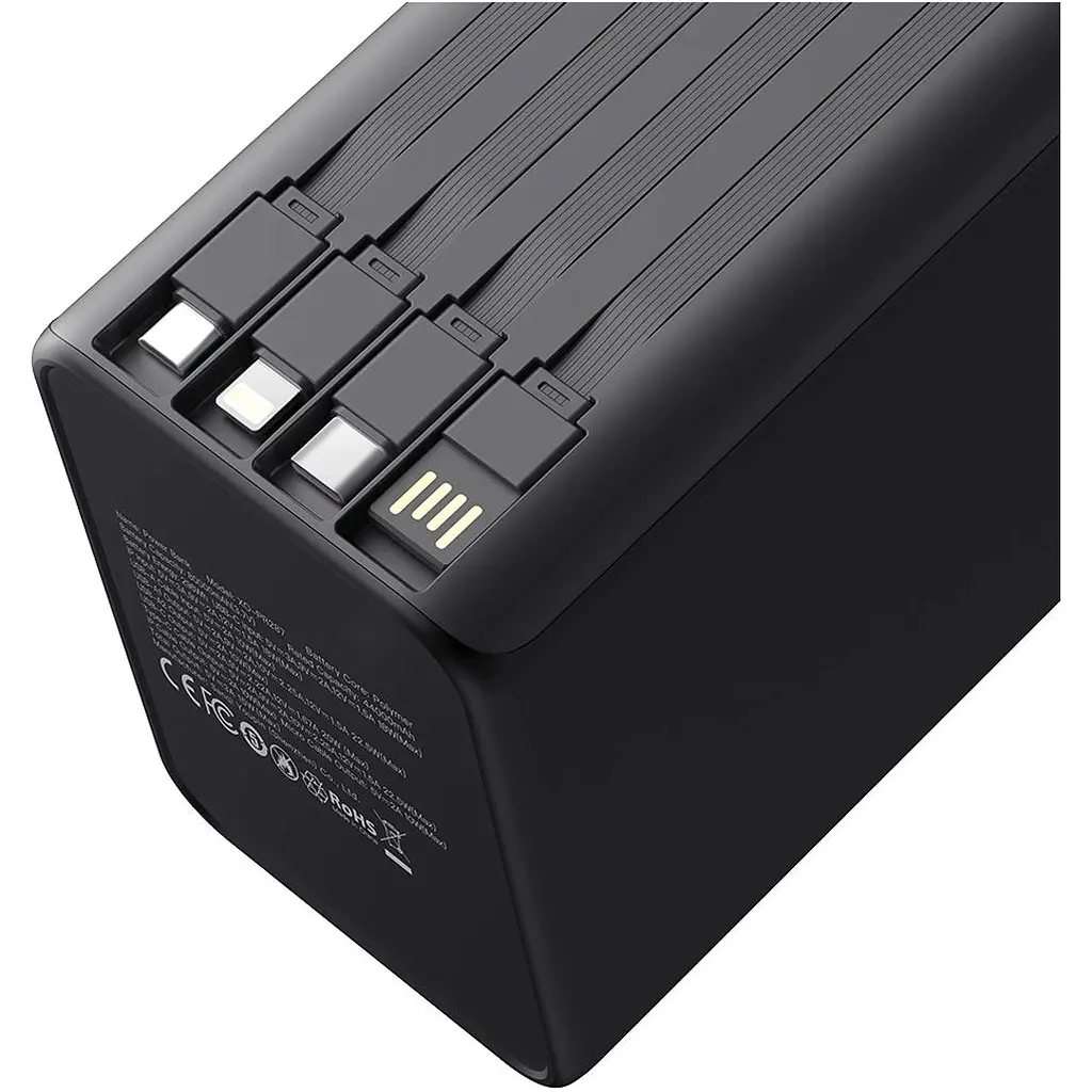 Зовнішній акумулятор XO PR287 80000mAh 22.5W Black (714811) [172657] - фото 3