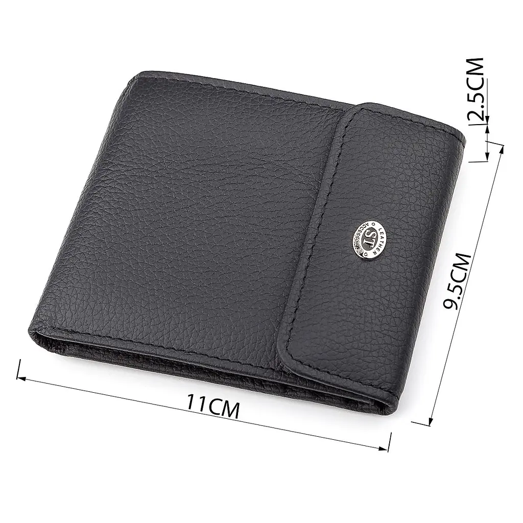 Гаманець ST Leather 18313 (ST155) чорний шкіряний - фото 7